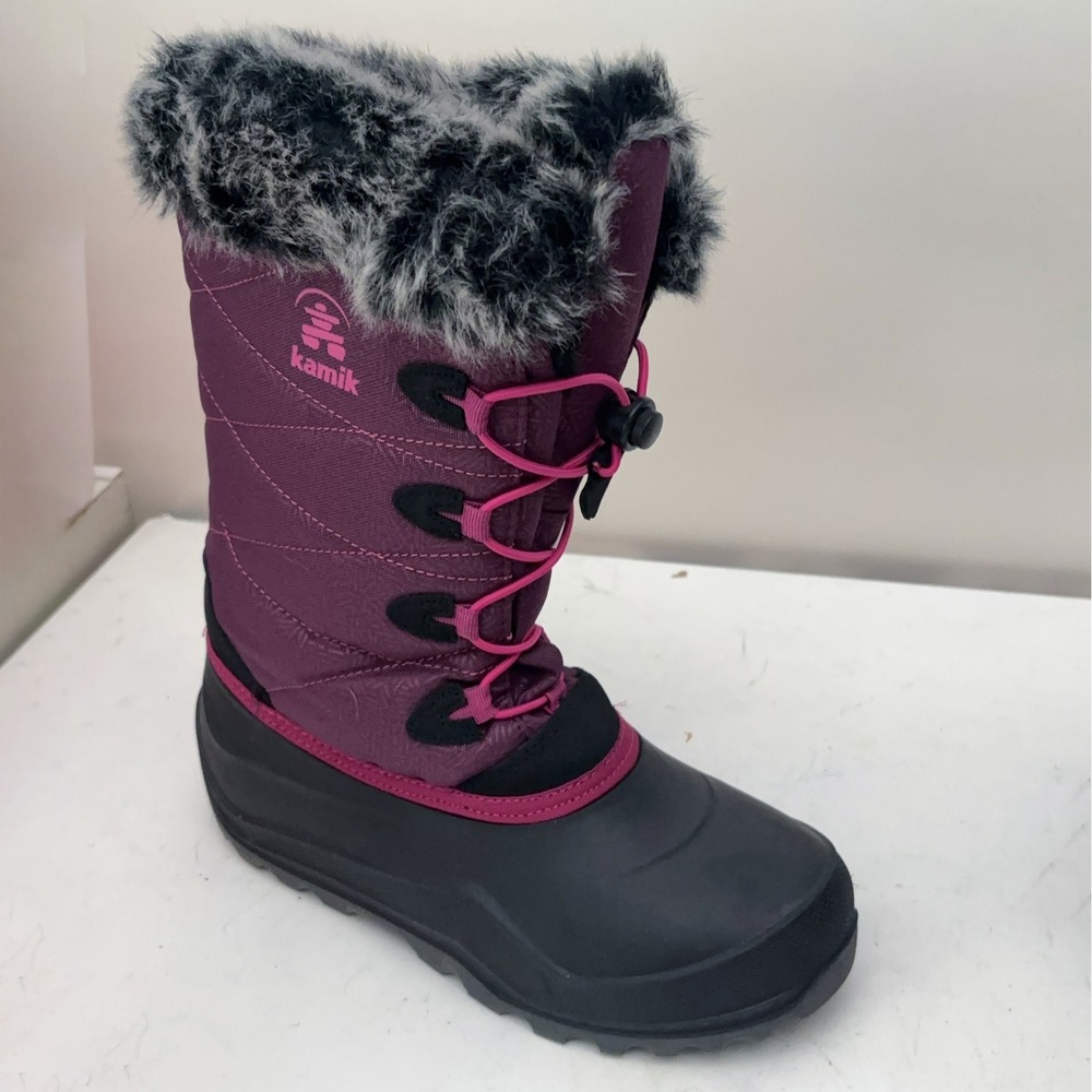 Kamik Momentum 3 Snow Boots Womens 7 Purple Winter Faux Fur Insulated Waterproof